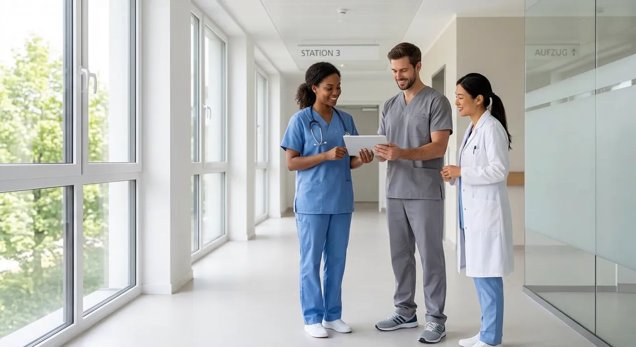 Fachkräfte besprechen gemeinsam einen Therapieplan
